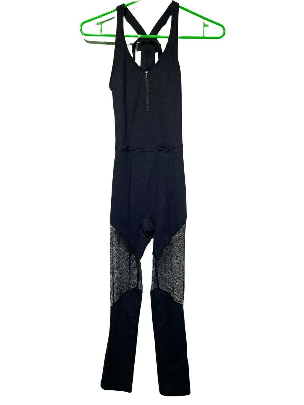 ivy sky black one piece sleeveless mesh dance costume style C08701 Size XSA